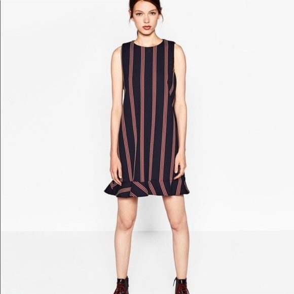 Zara Dresses & Skirts - Zara Trafaluc Striped Peplum Hem Dress NWT‎
